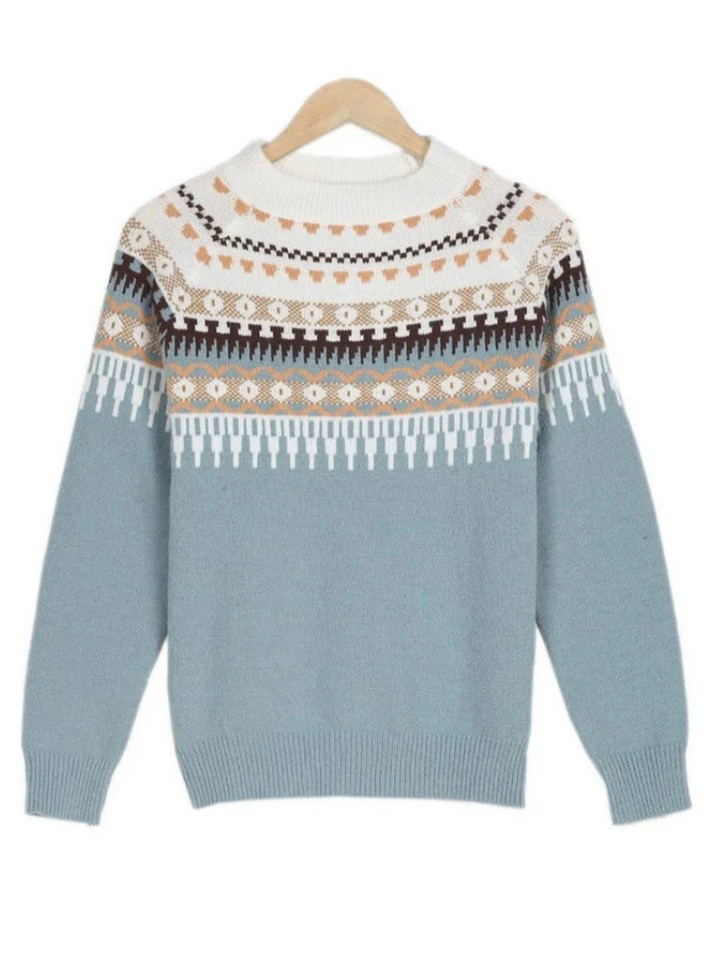 Damen Norweger Pullover mit Nordic-Muster (5)
