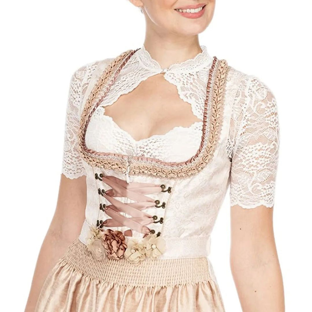 Damen Oktoberfest-Bluse mit eleganter Spitze (2)