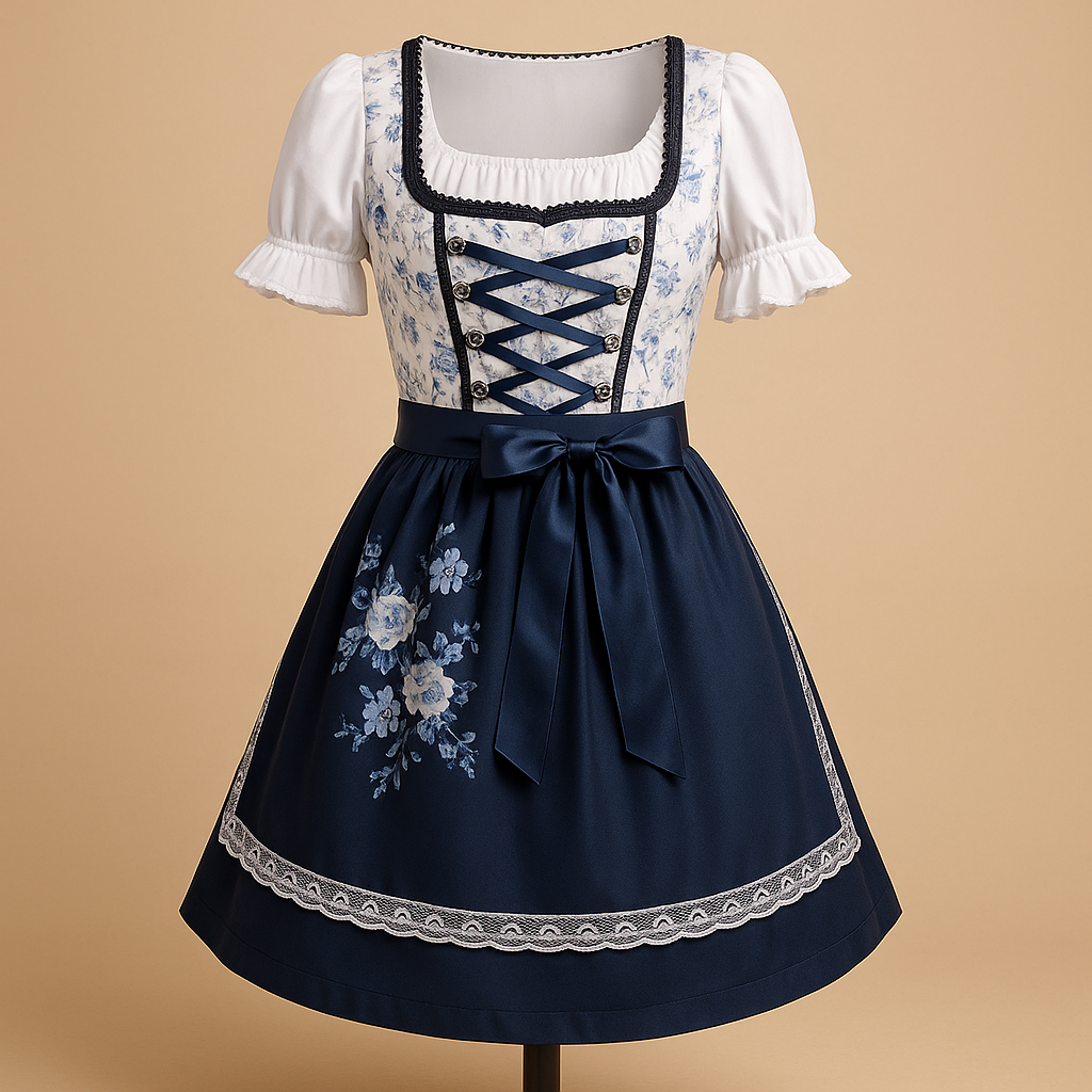 Damen Oktoberfest Dirndl für festliche Anlässe in Blau