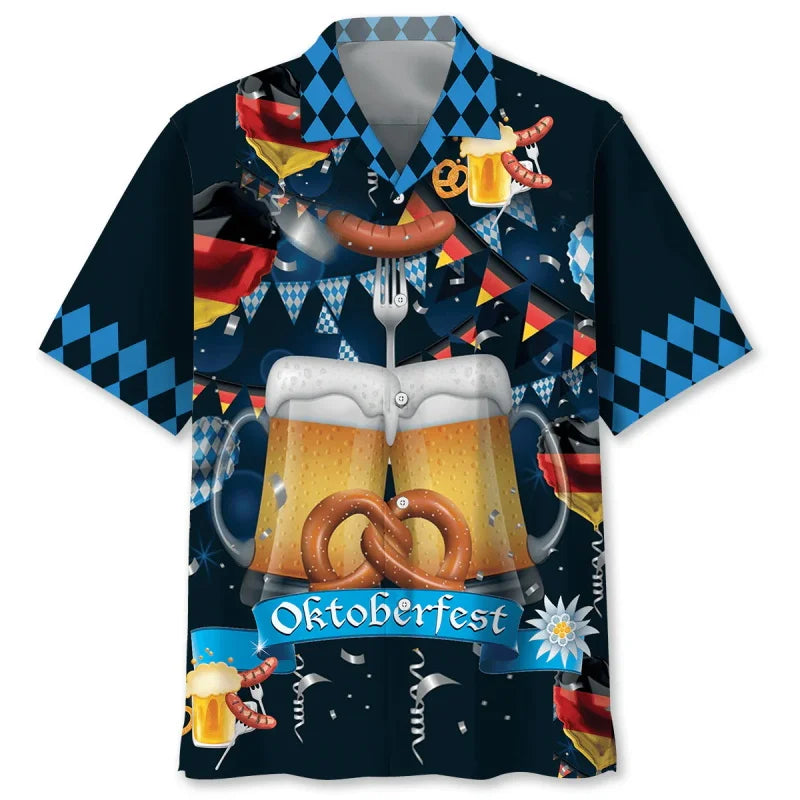 Damen Oktoberfest Kurzarmhemd für Herbst (2)