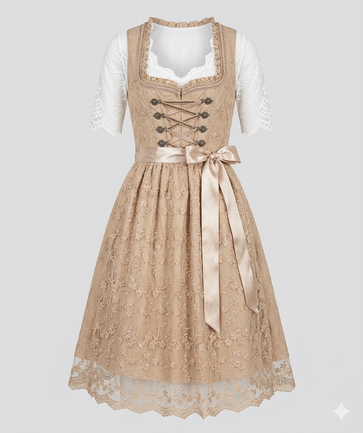 Damen Oktoberfest Midikleid für den Herbst (2)
