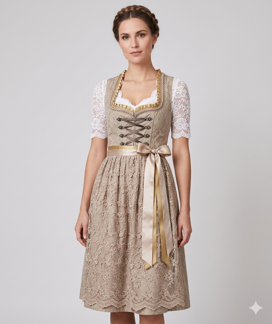 Damen Oktoberfest Midikleid für den Herbst (3)