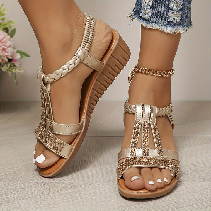 Damen Orthopädische Sandalen für den Sommer in Roségold