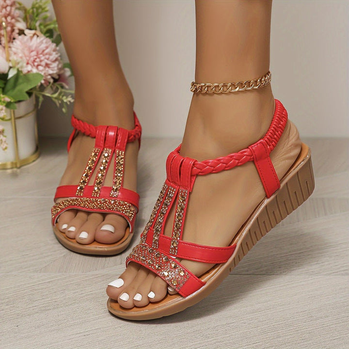 Damen Orthopädische Sandalen für den Sommer in Rot
