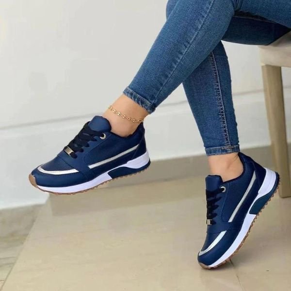 Damen Orthopädische Sneaker für Alltag in Blau