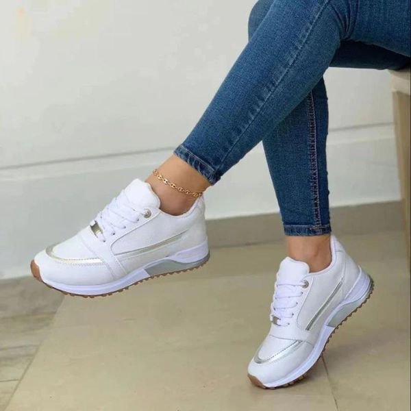 Damen Orthopädische Sneaker für Alltag in Weiß