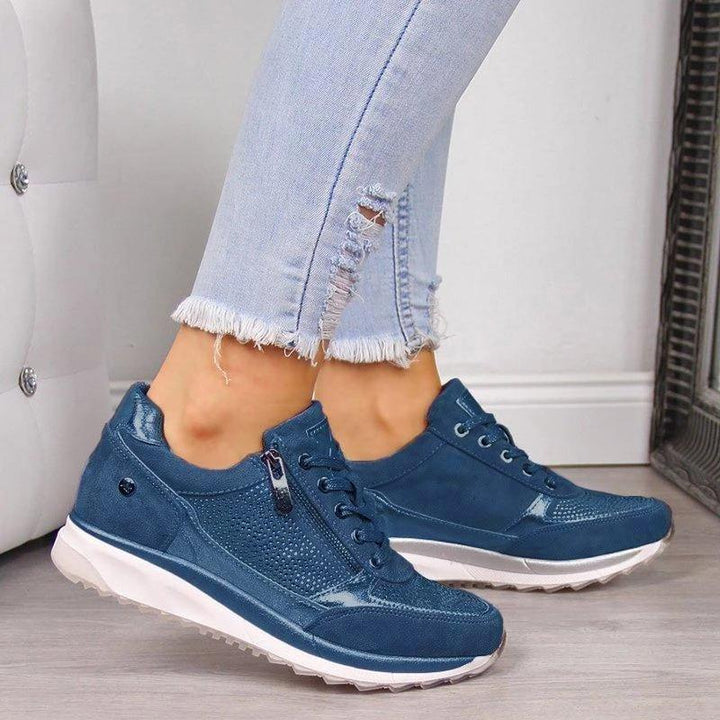 Damen orthopädische Sneaker für den Alltag in Blau