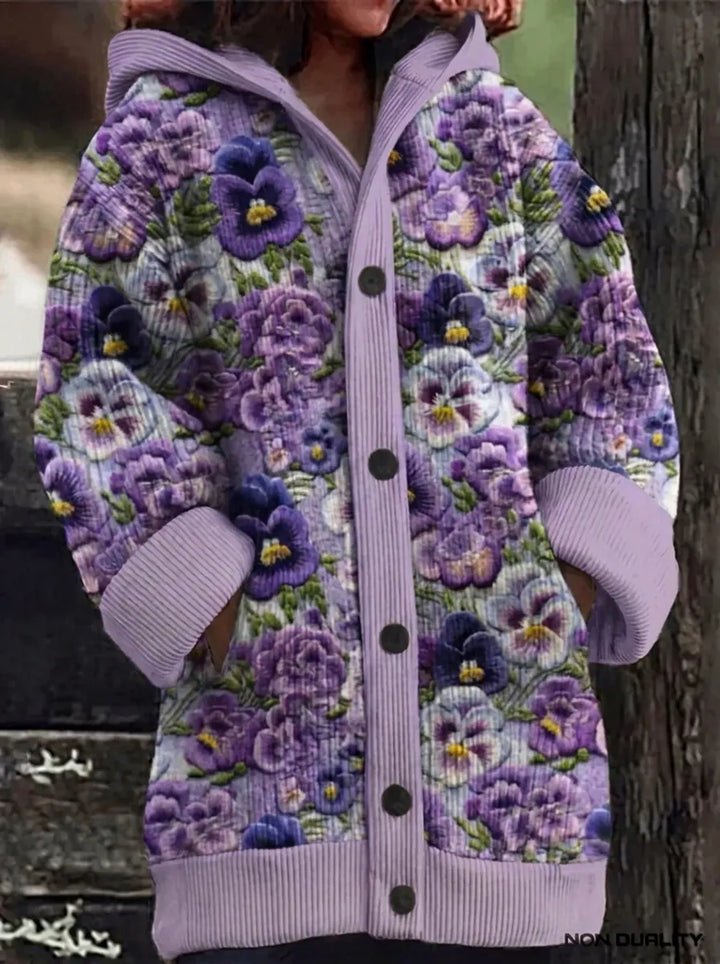 Damen Oversize Strickjacke mit verspieltem Katzenmuster in Entwurf 5