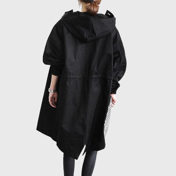 Damen Oversized Midi Trenchcoat mit Kapuze (9)