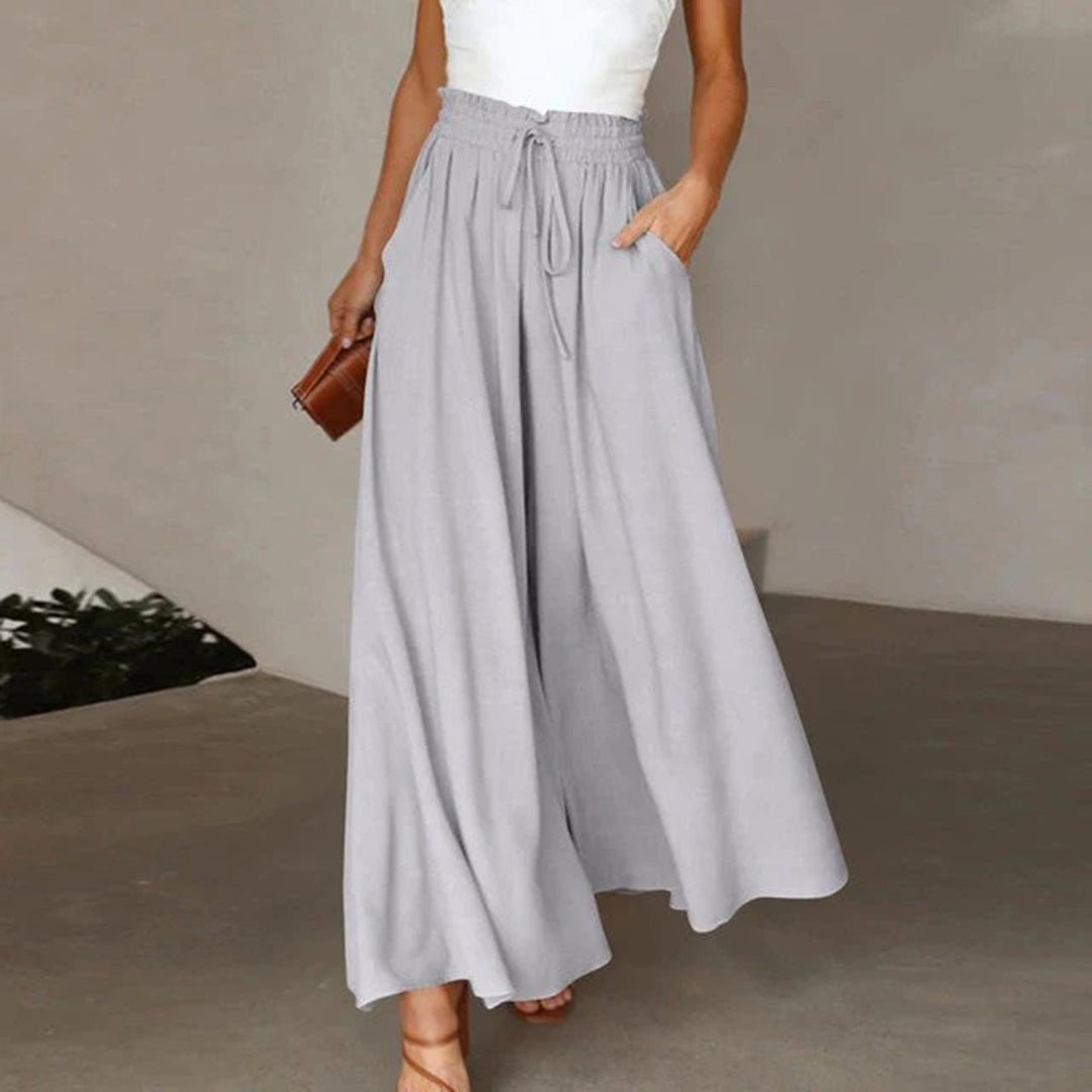 Damen Palazzo Hosen in Grau
