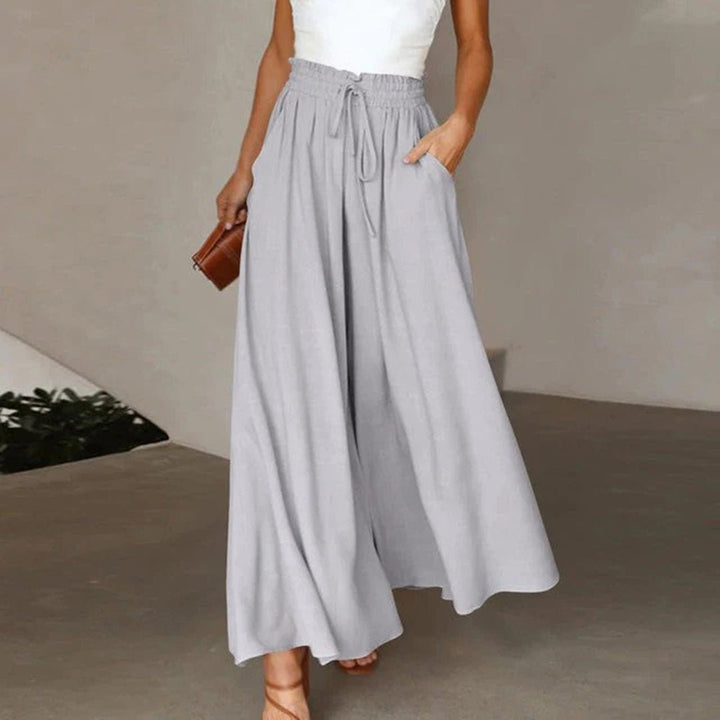 Damen Palazzo Hosen in Grau