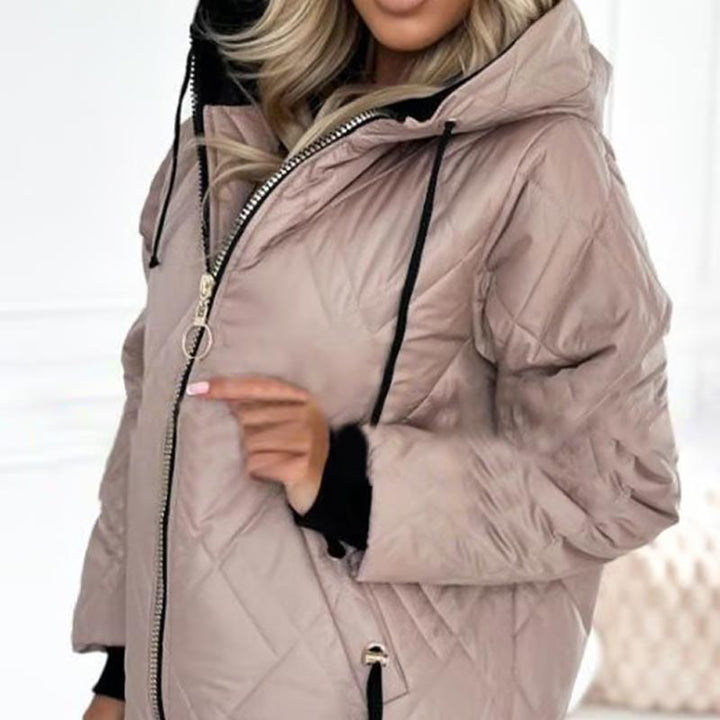 Damen Praktische Herbst-Jacke mit Kapuze (4)
