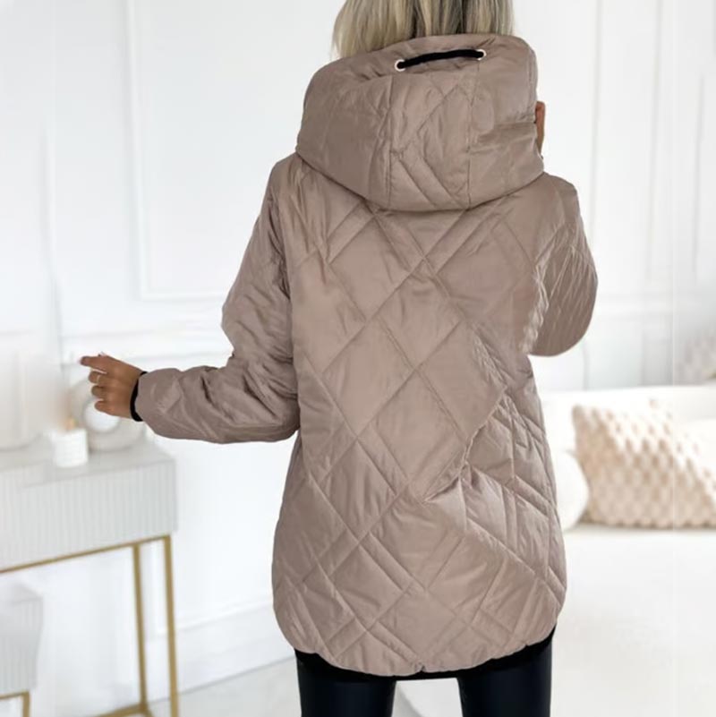 Damen Praktische Herbst-Jacke mit Kapuze (5)