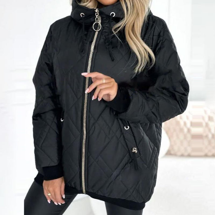Damen Praktische Herbst-Jacke mit Kapuze (8)
