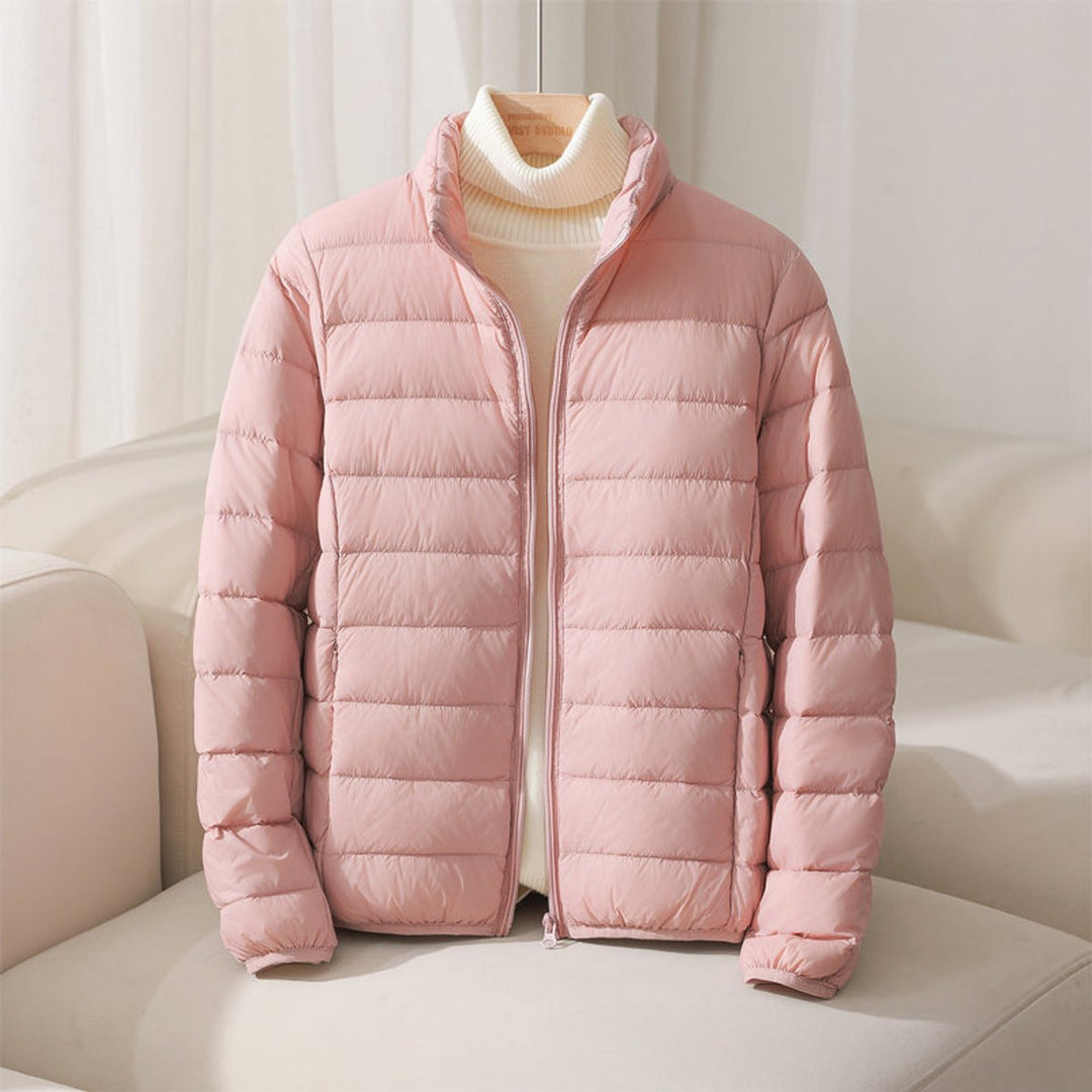 Damen Pufferjacke kurz und leicht in Rosa