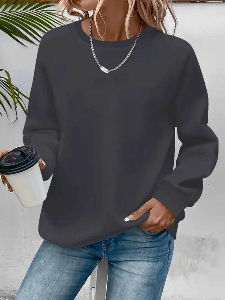 Damen Pullover bequem geschnitten für den Alltag in Dunkelgrau