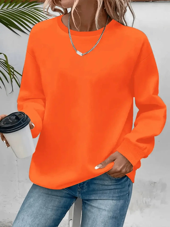 Damen Pullover bequem geschnitten für den Alltag in Orange