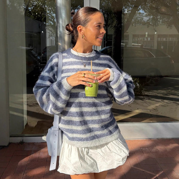 Damen Pullover mit Ballonärmeln für kühle Tage
