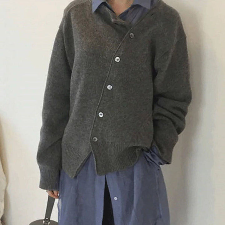 Damen Pullover weich atmungsaktiv für den Herbst in Grau