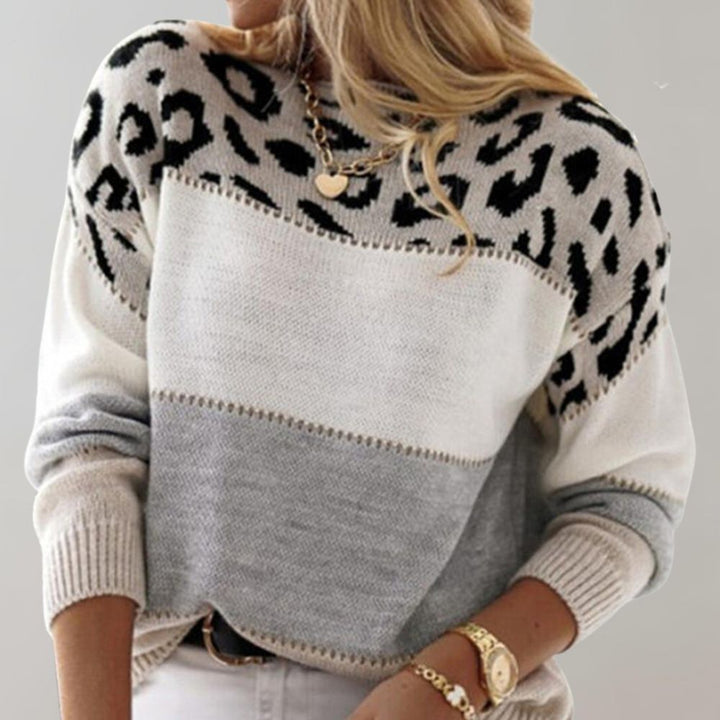 Damen Rollkragen Strickpullover mit Muster (3)