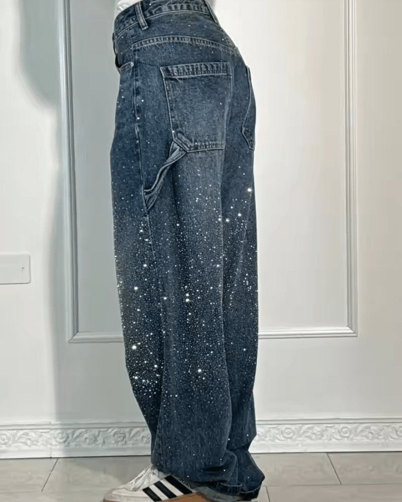 Damen Schlag-Jeans mit glänzendem Finish (2)