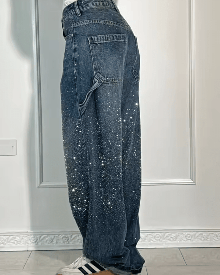 Damen Schlag-Jeans mit glänzendem Finish (2)
