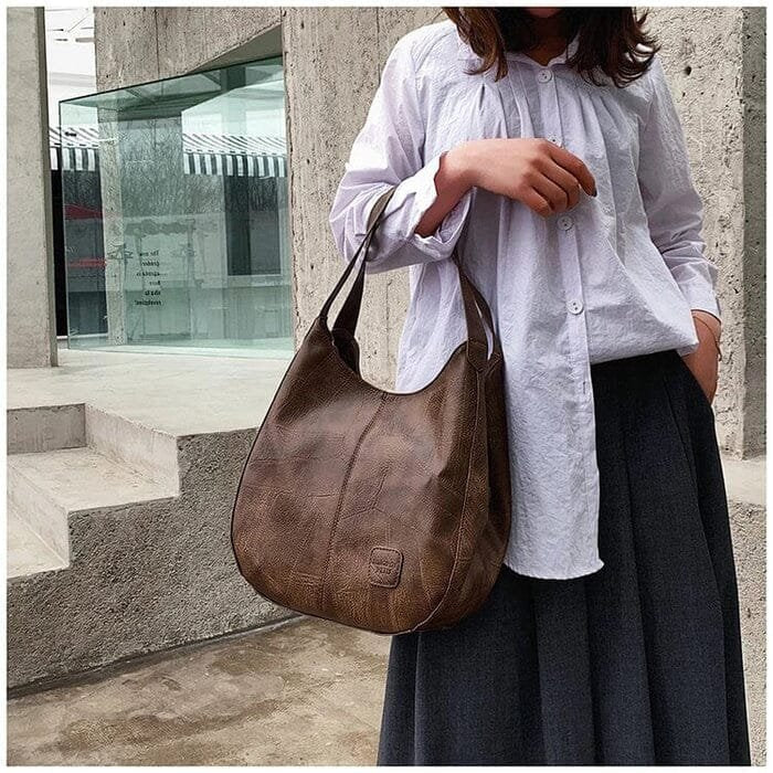 Damen Schultertasche aus weichem Leder für den Alltag (3)