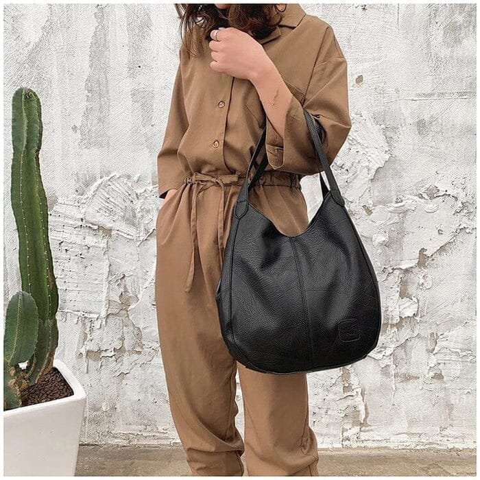 Damen Schultertasche aus weichem Leder für den Alltag (5)