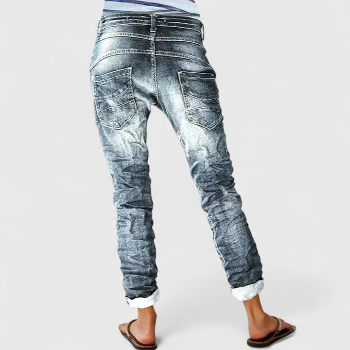 Damen Slim-Fit Jeans im Used-Look (3)