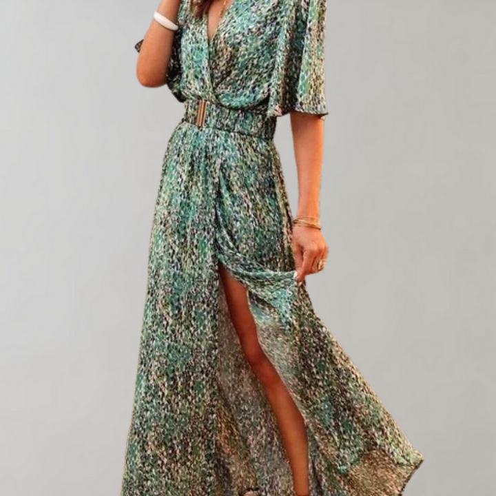 Damen Sommer Maxikleid für Hochzeitsgäste in Grün