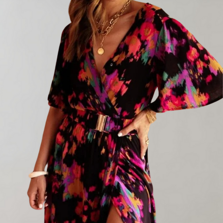 Damen Sommer Maxikleid für Hochzeitsgäste in Schwarz 2
