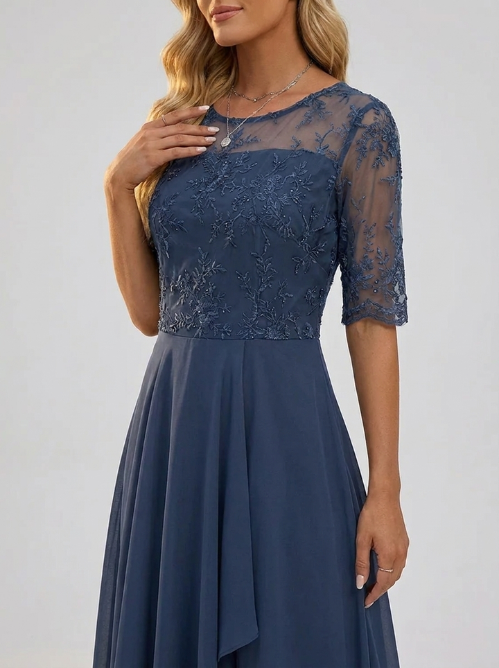 Damen Spitzenkleid für Hochzeitsgäste im Herbst (3)
