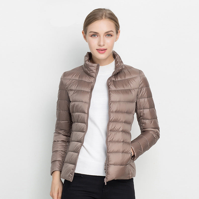 Damen Steppjacke für Herbst und Winter in Beige