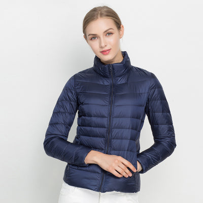Damen Steppjacke für Herbst und Winter in Dunkelblau