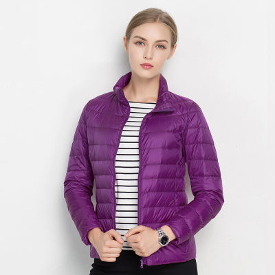 Damen Steppjacke für Herbst und Winter in Lila