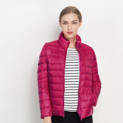 Damen Steppjacke für Herbst und Winter in Rosa