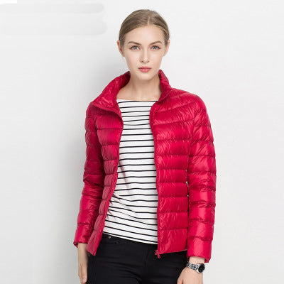 Damen Steppjacke für Herbst und Winter in Rot