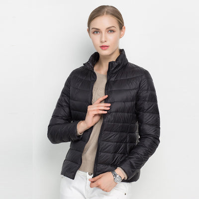 Damen Steppjacke für Herbst und Winter in Schwarz 1