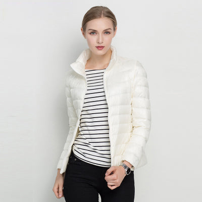 Damen Steppjacke für Herbst und Winter in Weiß