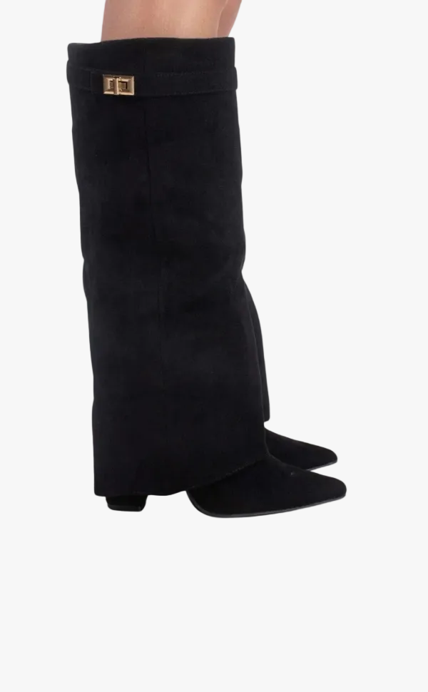 Damen Stiefel im eleganten Spitzschuh-Stil mit Schnalle