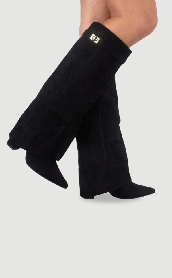 Damen Stiefel im eleganten Spitzschuh-Stil mit Schnalle (16)