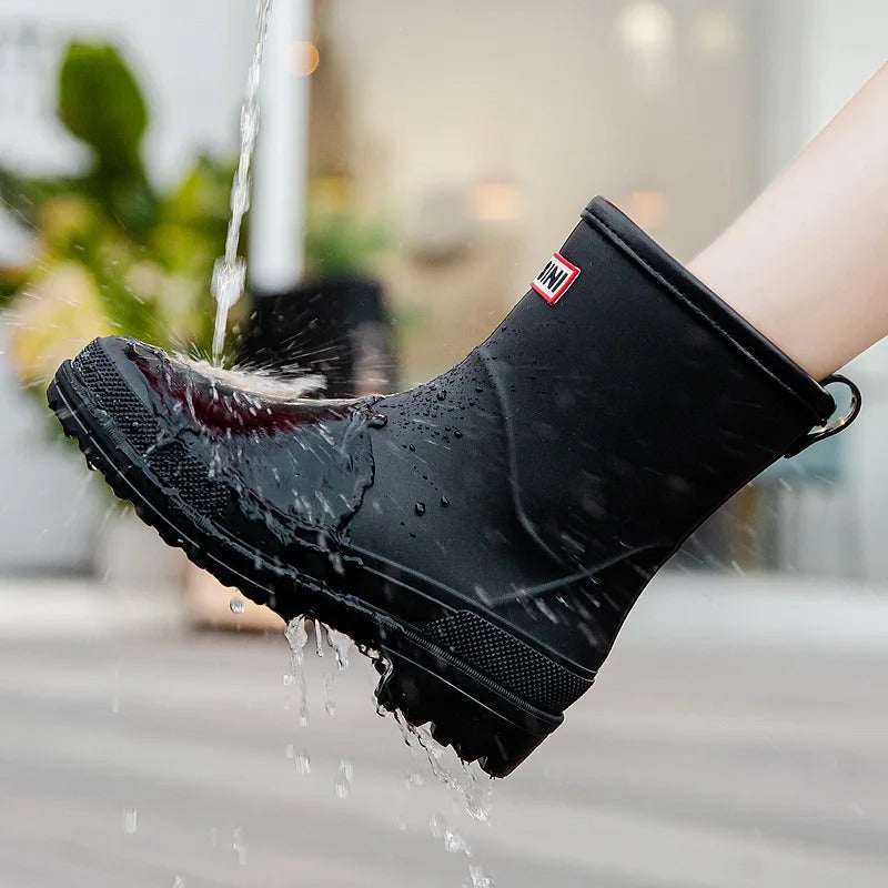 Damen Stiefel im Halbschaft-Stil für regnerische Tage (7)