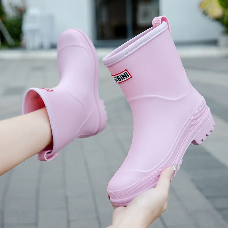 Damen Stiefel im Halbschaft-Stil für regnerische Tage (8)