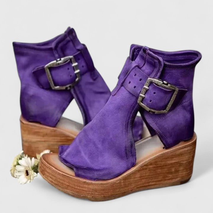 Damen Stiefel im klassischen Stil für Herbst in Lila
