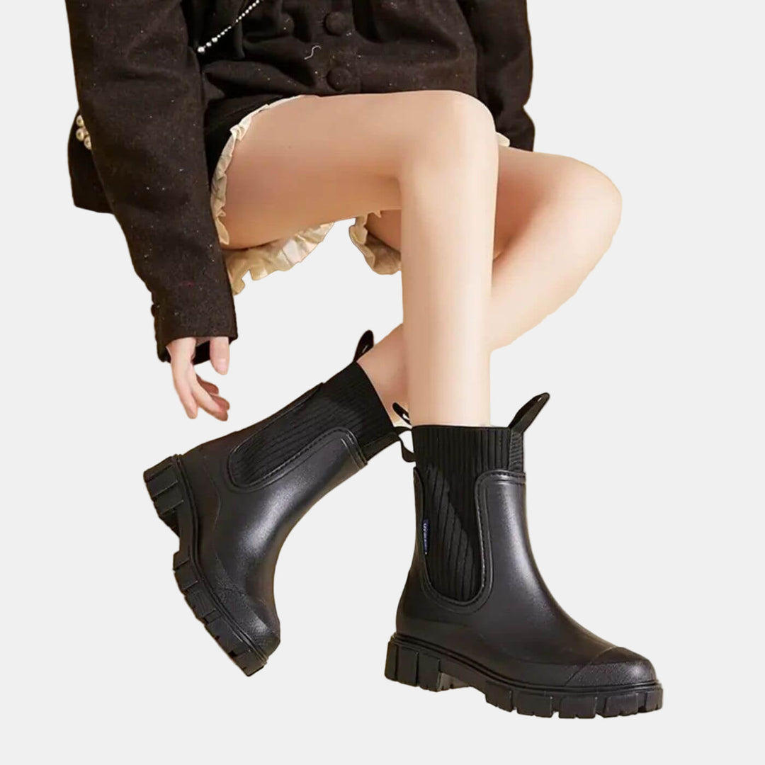 Damen Stiefel wasserdicht rutschfest für Regen (4)