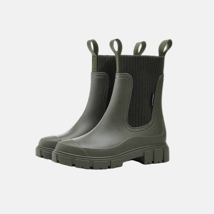 Damen Stiefel wasserdicht rutschfest für Regen in Grün