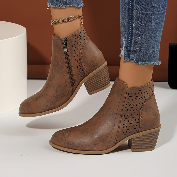 Damen Stiefel zum Hineinschlüpfen für den Herbst in Braun