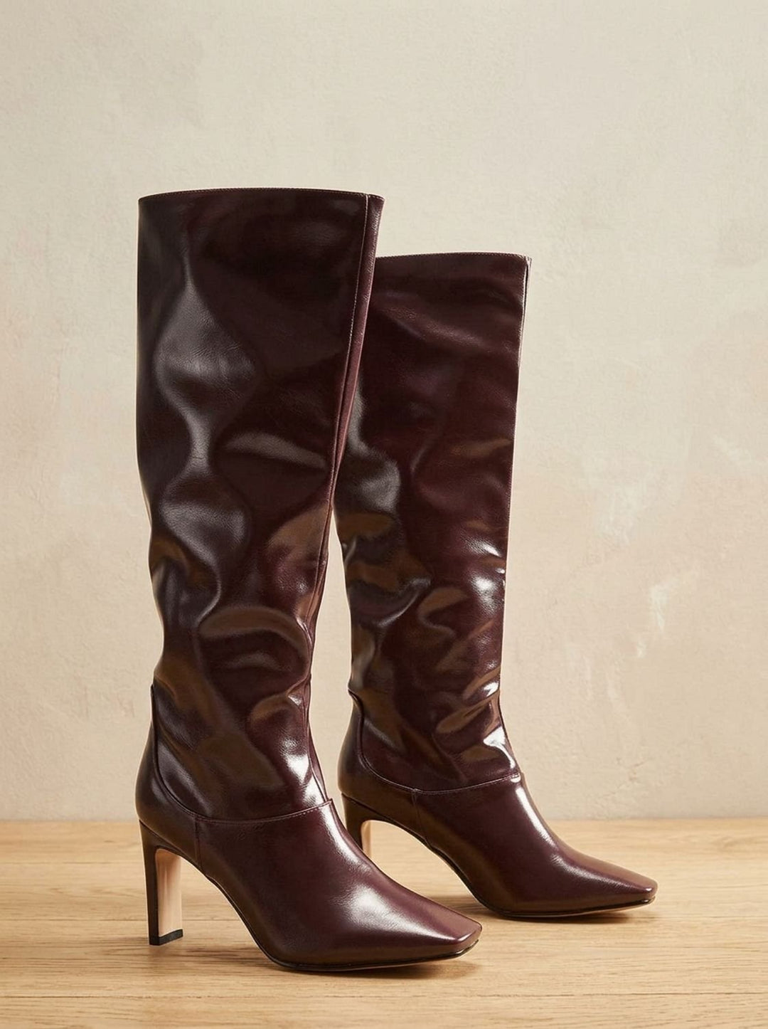 Damen Stiefeletten aus Kunstleder mit Blockabsatz (4)