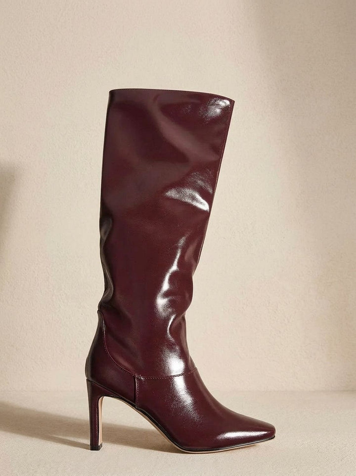 Damen Stiefeletten aus Kunstleder mit Blockabsatz (6)
