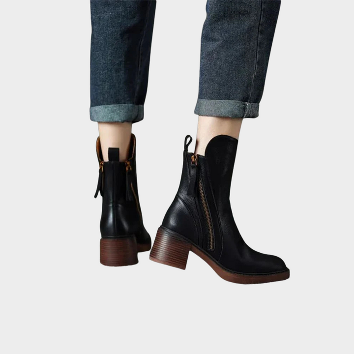 Damen Stiefeletten aus Leder stilvoll zeitlos (2)